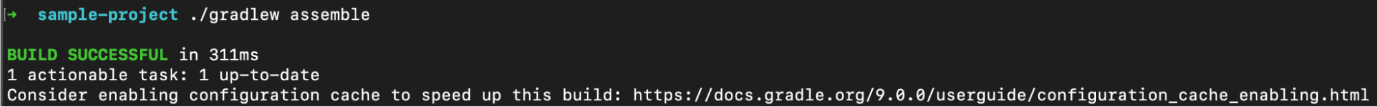 Configuration Cache prompt to enable